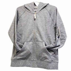 Jumping Beans Kids Charcoal Gray French Terry Hoodie with Gold Sparkly Glitter